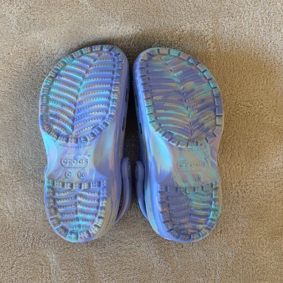 CROCS MARBLED CLOG Size 10 Toddler in color Purple/Multicolor - Picture 5 of 5